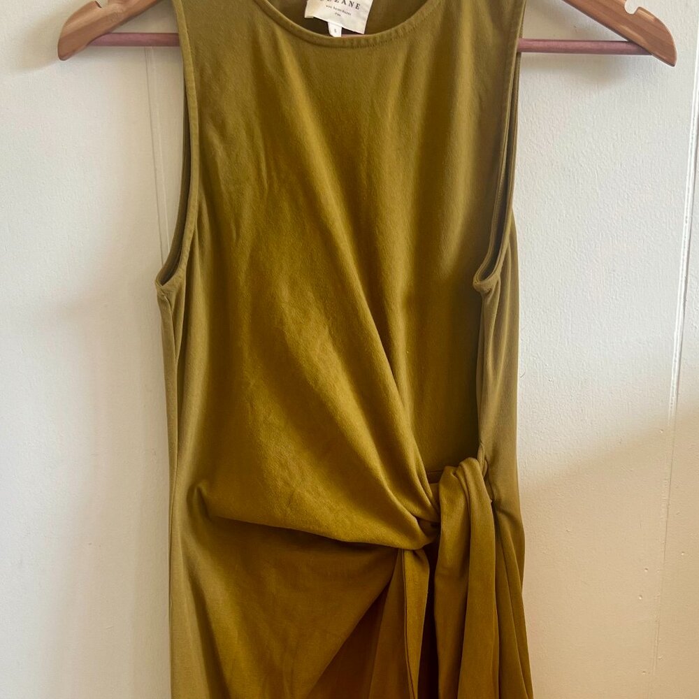 Sezane Olive Green Sleeveless Maxi Dress - Picture 2 of 6